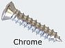 SS156 / 50pcs. 8 x 3/4" Chrome   